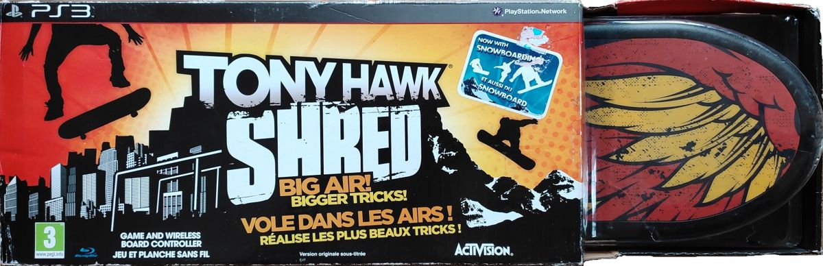 Tony Hawk: Shred box art for Playstation 3